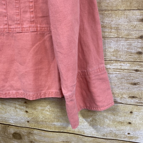 J. Jill 100% linen peach coral jacket size 16 - Picture 11 of 11